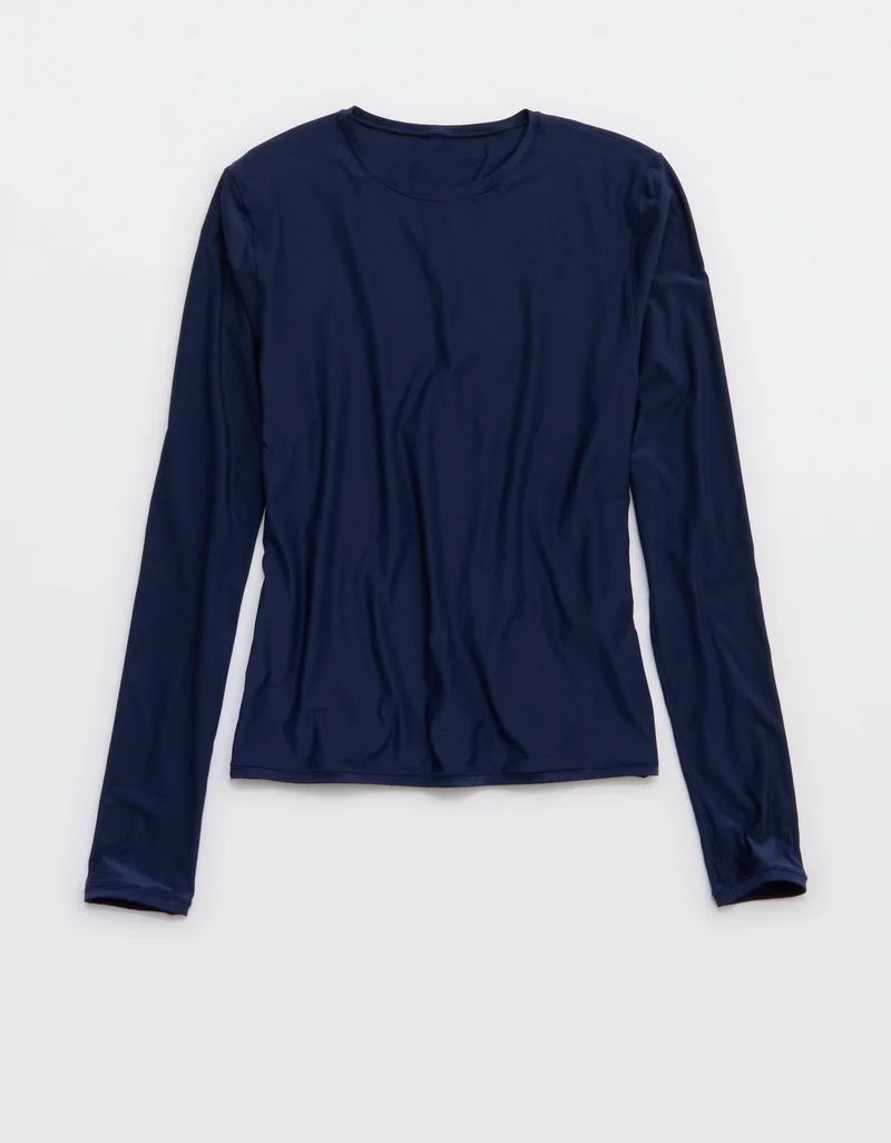 Aerie  Aerie SMOOTHEZ Long Sleeve Crew T-Shirt for Women | Best Price UAE